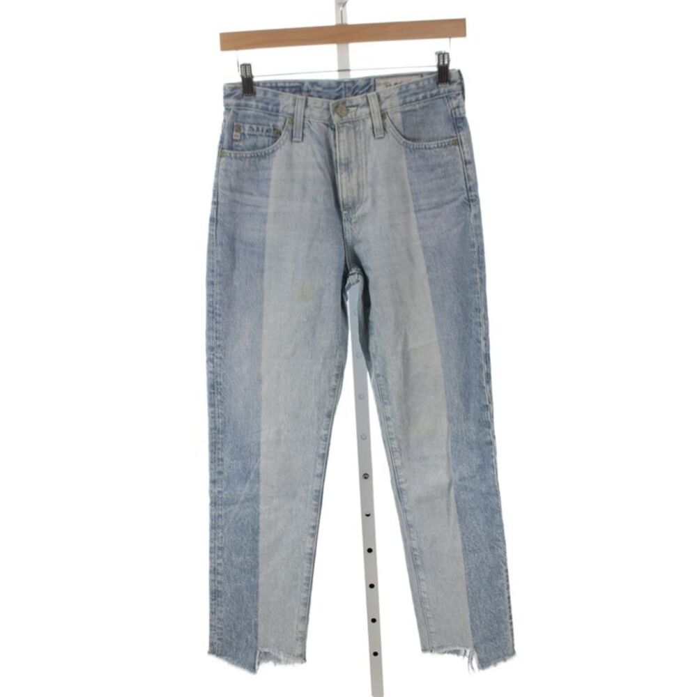 AG-ED Denim Womens Straight High Rise Jeans Blue 100% Cotton Size 25